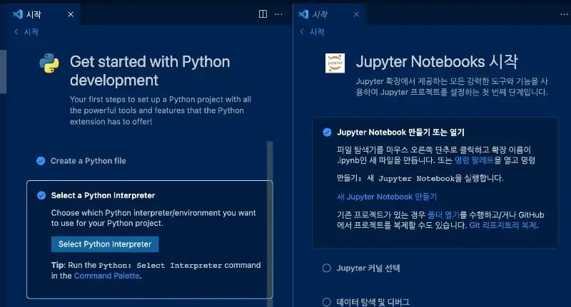 vscode python 익스텐션 기본 설정