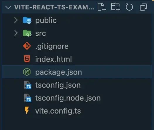 create vite 로 생성한 리액트 트로젝트 폴더 구조