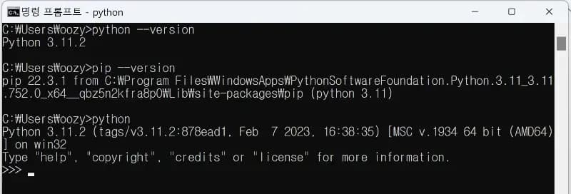 python cmd 실행