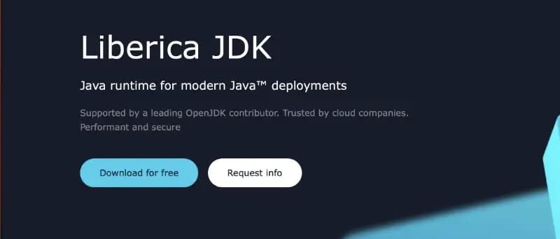 Liberica JDK 홈페이지