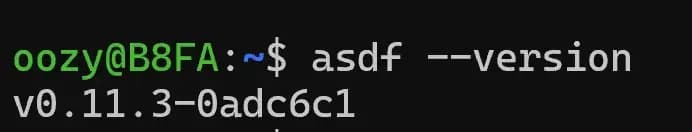 windows asdf version 확인