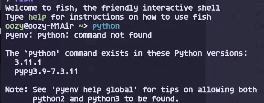 python command not found