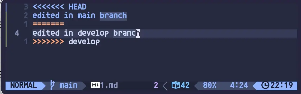 merge conflict 상황