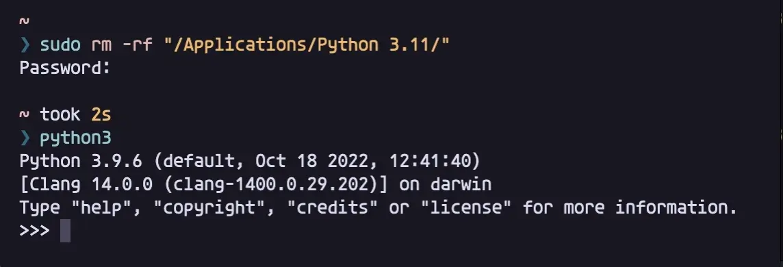 피이썬 버전 확인