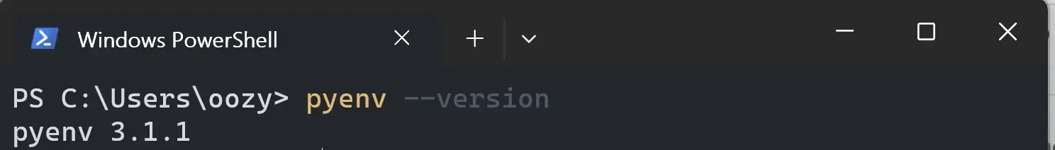 윈도우 pyenv 버전 확인