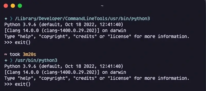 파이썬 3.9.6 실행