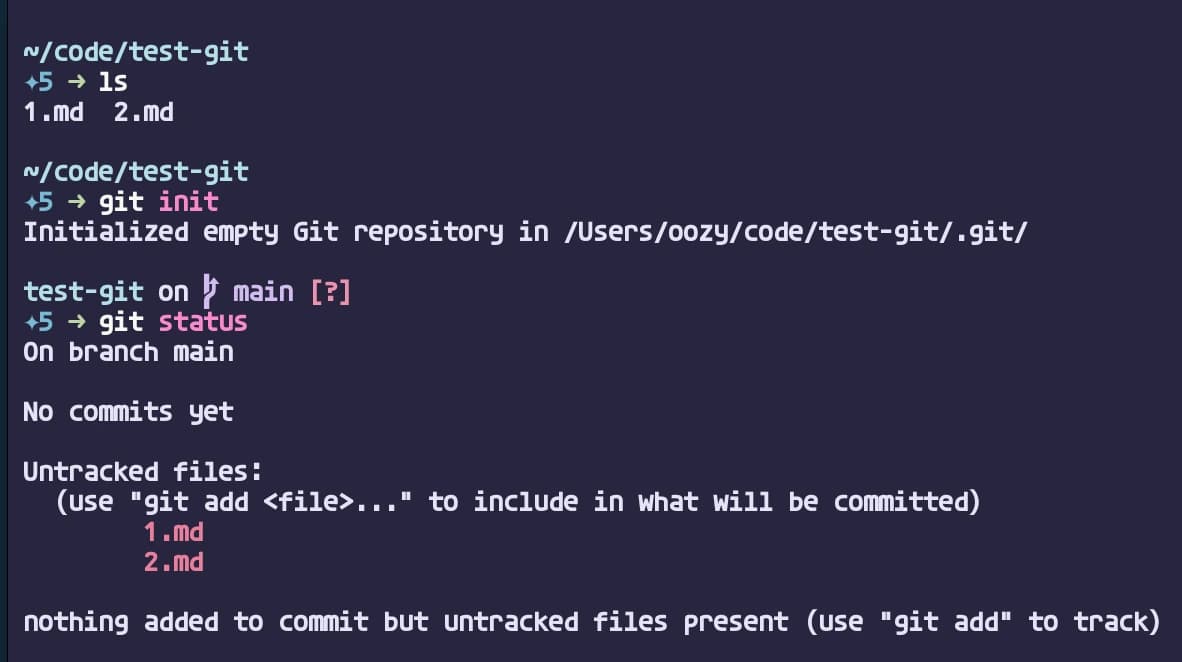 git add 전 untracked 상태