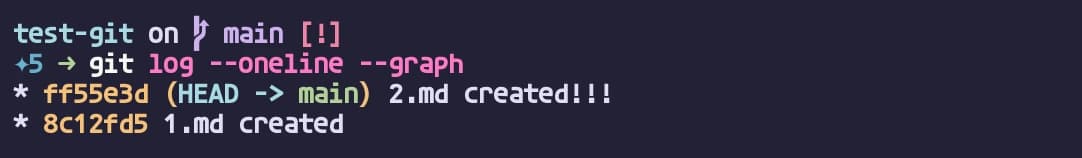 commit 취소 후 git log